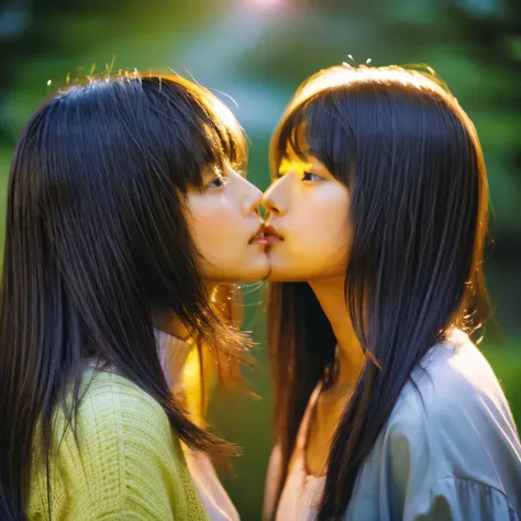 Two beautiful Japanese women kissing、、Highly detailed CG Unity 32k wallpaper, realistic , photo-realistic , Raw photo , High-definition RAW color photo , professional photos , highest quality , 超A high resolution , Super detailed , official photo . Losing ...