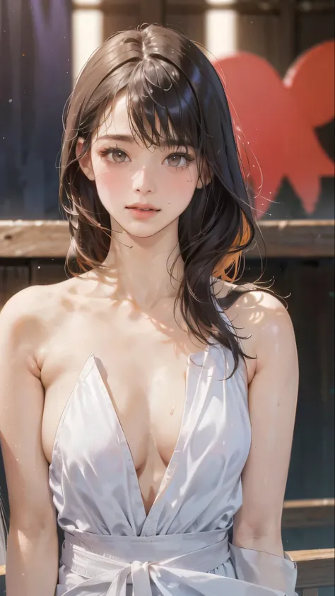 (1girl:1.3), (photorealistic:1.4), (masterpiece, top quality, best quality, official art), extreme detailed, highest detailed, (ultra-detailed), ((an extremely delicate and beautiful)), cinematic light, contemporary, silky long hair, she sexy pose at the s...