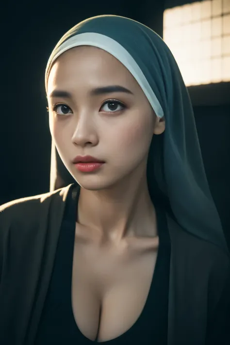 iu, yooa, tzuyu, sportsbra, cyberpunk, javanese, (((hijabi))), cleavage, reflection light, chiaroscuro, depth of field, cinematic lighting, ray tracing, Sony FE GM, UHD, super detail, masterpiece, textured skin, high details, best quality, award winning，3D...