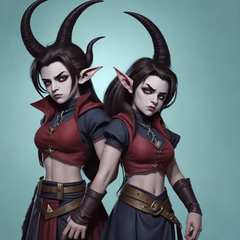 A teifling brother and sister looking badass