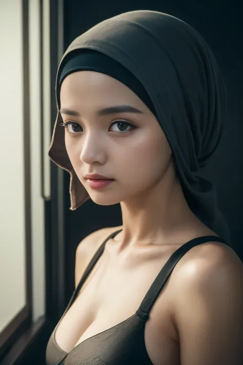 iu, yooa, tzuyu, maid, cyberpunk, javanese, (((hijabi))), cleavage, reflection light, chiaroscuro, depth of field, cinematic lighting, ray tracing, Sony FE GM, UHD, super detail, masterpiece, textured skin, high details, best quality, award winning，3D,hdr（...