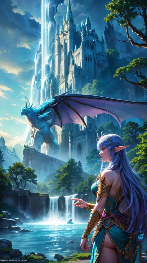 pes), (epic, majestic, mythical), (magic, mystical, enchanted), (vibrant colors, ethereal glow), (detailed characters, intricate costumes), (dragons, unicorns, elves), (ancient ruins, towering castles), (lush forests, cascading waterfalls), (divine beings,...