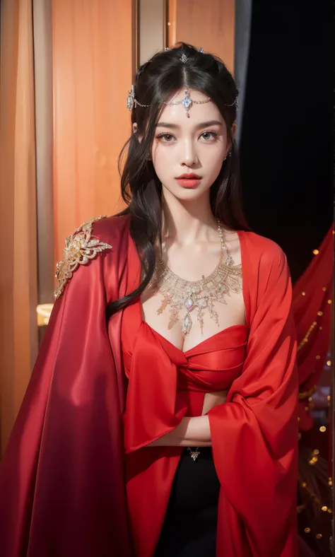 Royal sister，exquisite eyes，Frozen queen，put the crown on your head，Detailed facial expressions body，tall figure，Gorgeous，Leg length，4K，HD，Sensual，半透明lace，白皙plump figure，pretty face，Little cherry mouth，beautiful and delicious（3D royal sister），plump figure，...