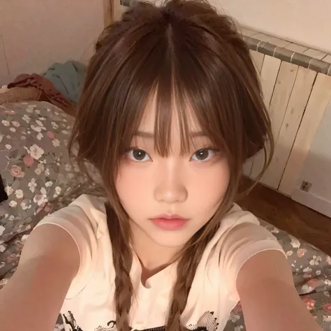 hay una joven con el pelo largo y una camisa blanca, lalisa manobal, con flequillo, lalisa manoban de blackpink, chiho, long hai...