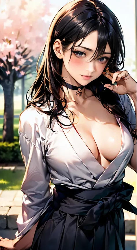 (masterpiece:1.2, highest quality, 8k, advanced details), (realistic, photorealistic:1.4), beautiful illustrations, 
looking at the viewer, whole body, Front view:0.6, 
((1 mature woman, 32 years old)),  Japanese, ((long black hair:1.5, straight hair)), bl...