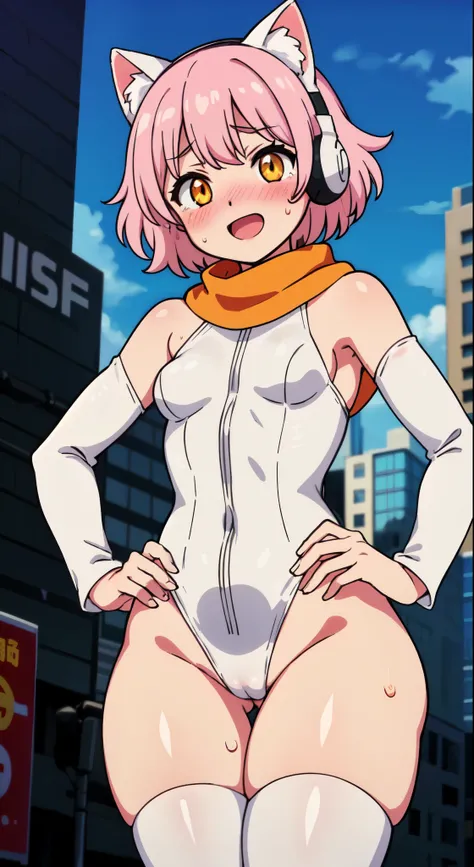 (Perfect body),highest quality,16k、SF、Mating Press、Anime Screen Capture、l○wの長さ、(((((small breasts)))))、(thick thighs)、thick waist、(pink hair)、(((wavy hair)))、A○ge、(Valletta)、 (((short hair)))、(dripping sweat)、:d、(((embarrassing)))、(((blush)))、(wide hips)、y...