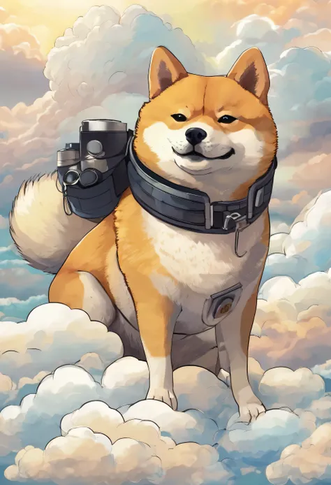 shiba on the cloud