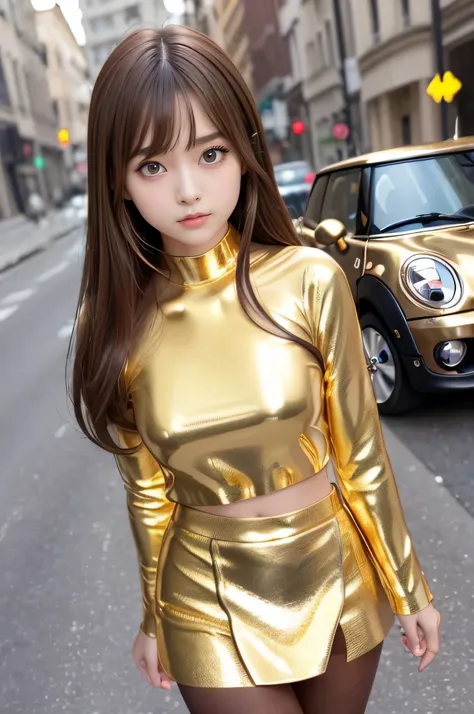 Angelic Very beautiful cute girl,11 yo,
Beautiful detailed eyes, 
Detailed double eyelids,
(Large eyes:1.4),
Long straight brown hair, 
see-through bangs,
Sharp Focus,small straight nose,
beautiful detailed face and eyes, 
drooping eyes,
(Soft Saturation: ...