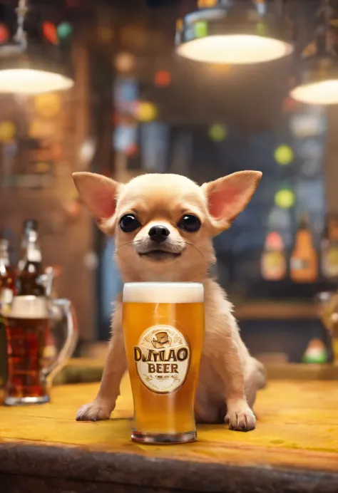 Sad, chihuahua, beer, musoc