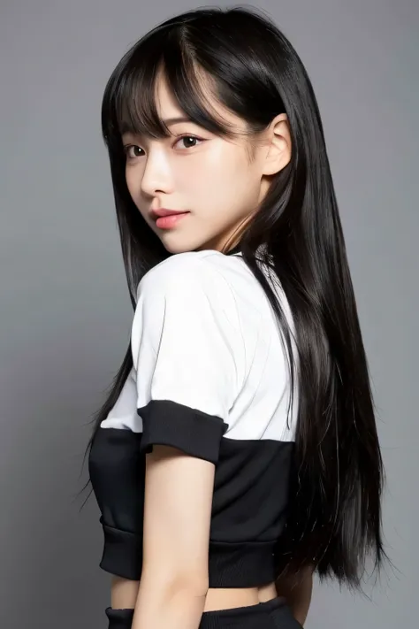 
((highest quality)), ((masterpiece)), (be familiar with)　((whole body))　((from behind))　((full body))　long black shiny hair, very long black hair, shiny long hair, Thick, shiny black hair, The woman has long black hair, black silky hair, long black hair, ...