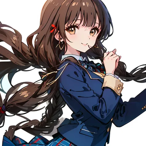 highest quality, (masterpiece:1.2), High resolution, perfect pixel, Three so beautiful sirens, 16 years old, (((big very detailed beautiful dark brown eyes))), ((girly large wine-red glossy polyester Japanese school ribbon bow tie)), ((((very beautiful lon...