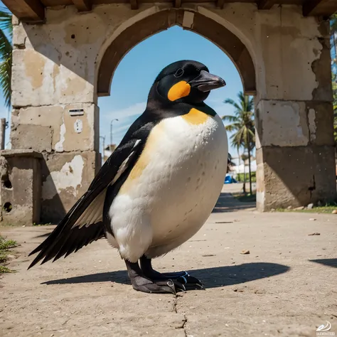 Um pinguim capoeirista