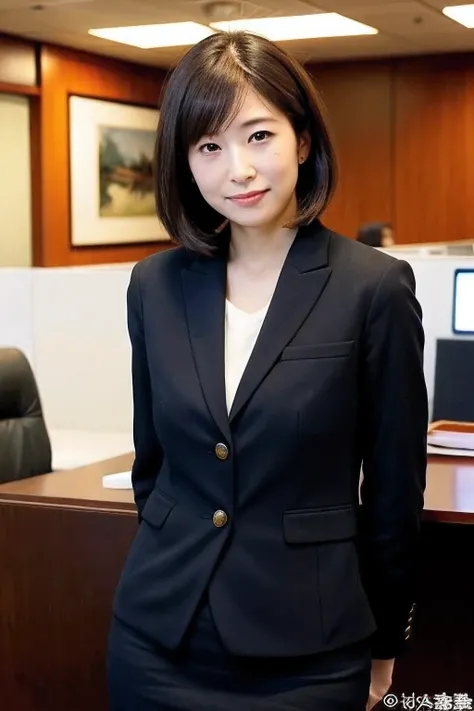 ((highest quality)), ((masterpiece)), (become familiar with), office worker　japanese woman　40 generations　office casual　Hairstyle　Boardroom　Marunouchi OL