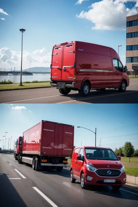 create an image for webiste for brand that do transporation services make it realistic