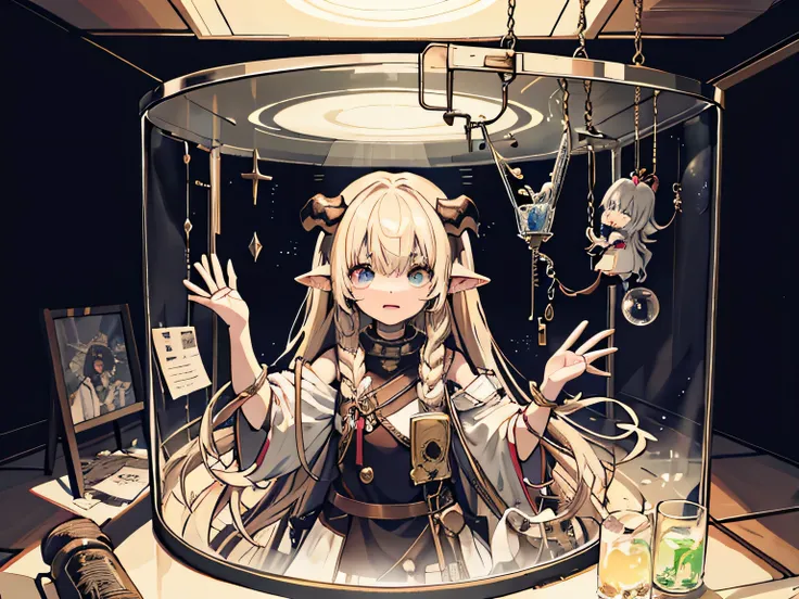 detailed face、Desecration of Life、clone、Chimera、homunculus、Girl in a giant flask、Trapped in glass、Accommodation、A string of failures、Girls through the glass、Glass box、Human experimentation、corridor、Researchers and subjects、Research room、zoo