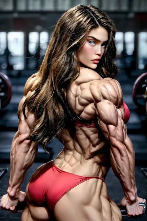 (2 girls body builders:1.6), ((masterpiece)), best quality, ultra-detailed:1.7, finely detail, high resolution:1.6, perfect dynamic composition, beautiful detailed faces:1.77, blonde babes:1.88, perfect pink lipstick, blue eyes, perfect makeup:1.8, short b...