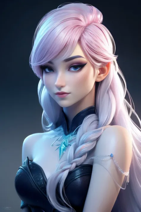 (elsa frozen-rose quartz SU mezclando modelos .) (ultra FUSION) Highly detailed CG unity 8k wallpaper, style shot, complex, high detail, dramatic, highest quality movie still image, very detailed, masterpiece, best quality, character design, Elsa, Elsa fro...