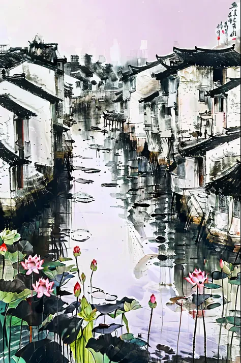 模拟吴冠中江南水乡