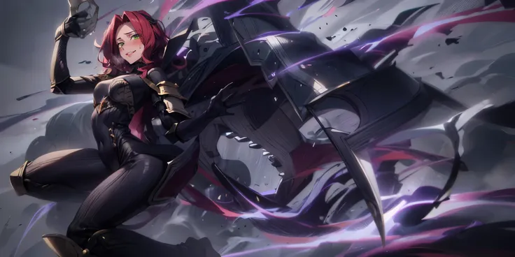 eft_shield_whor3, medium hair, red hair, green eyes,, curvy, anatomically correct, heavy breathing, huge breasts, best quality, masterpiece, high quality, high details, highres, HD, (shaded face:1.2), hollow eyes, grey eyes, looking at viewer, heavy breath...