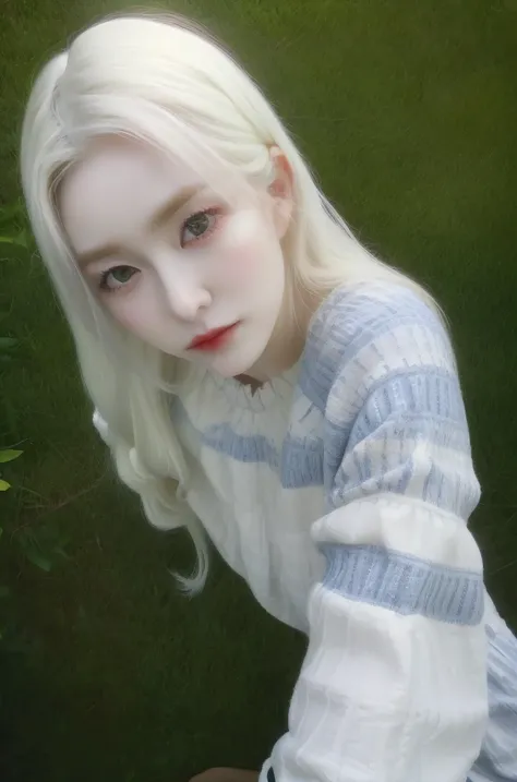 um close up de uma mulher com cabelos brancos e olhos azuis, cabelo loiro muito claro, cabelo loiro extremamente claro, garota de cabelos brancos perfeita, very very pale white skin, cabelo claro, very very very pale white skin, very pale white skin, pale ...