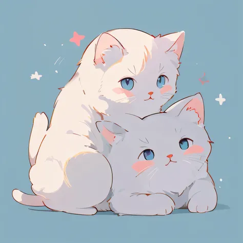 (highest quality、masterpiece、High resolution、be familiar with)、(pastel colour)、(Fewer color schemes:1.2)、Cat, Fluffy and cute、sleep on your back:1.7、Bright illustration taste 1.4、simple background:1.8、Cute decorative background 1.4