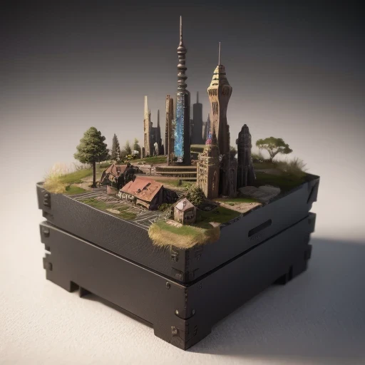 6598年Mars realistic model, (bifurcation, original photo, best quality, masterpiece:1.4),SteampunkCyberpunk6820 City,(CyberpunkMars light:1.3), Mars (related to land),(in a small nature box:1.3),Isometric, small nature, landscape on foundation,landscape,