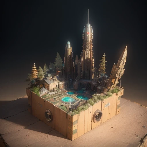 6598年Mars realistic model, (bifurcation, original photo, best quality, masterpiece:1.4),SteampunkCyberpunk6820 City,(CyberpunkMars light:1.3), Mars (related to land),(in a small nature box:1.3),Isometric, small nature, landscape on foundation,landscape,