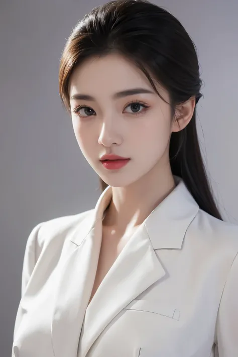 ((Half body photo 2 )), masterpiece,best quality,high resolution,8K,original photo,real picture,digital photography,(queen of the modern world),(Women presidents),20 year old girl,Random hairstyle,red eyelashes),red lips,Keep your mouth beautiful and attra...