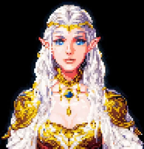 elf, ((in the style of pixel art)), pixel, 4 bits pixel art, pixel official art, ultra detailed pixel art, pixel art