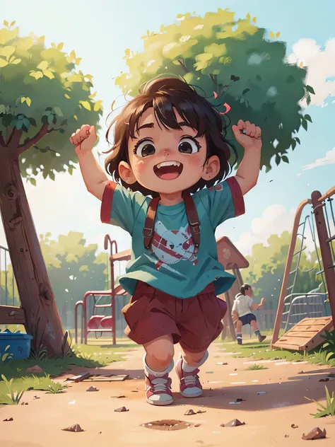 child，joy，playground，HD quality