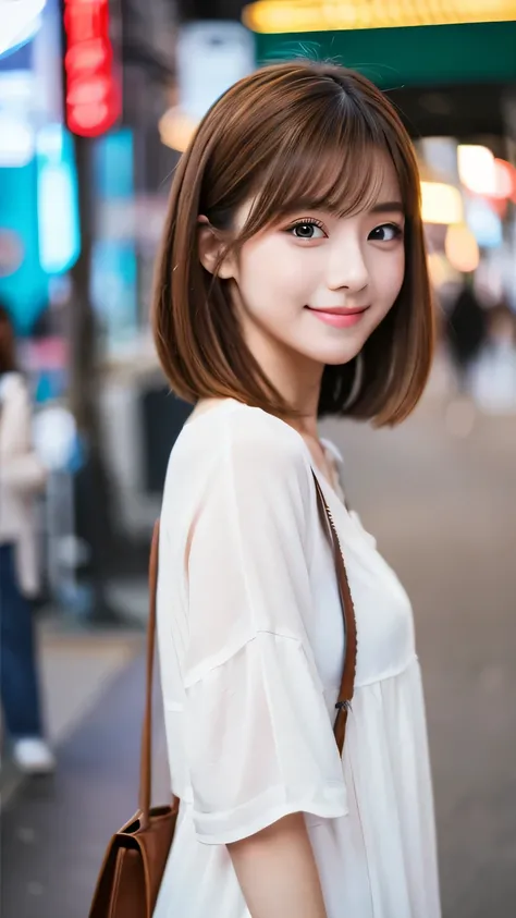 cute 21 year old japanese、city、shopping、super detail face、pay attention to details、double eyelid、beautiful thin nose、sharp focus:1.2、Beautiful woman:1.4、(light brown hair,short hair、),pure white skin、highest quality、masterpiece、ultra high resolution、(Photo...