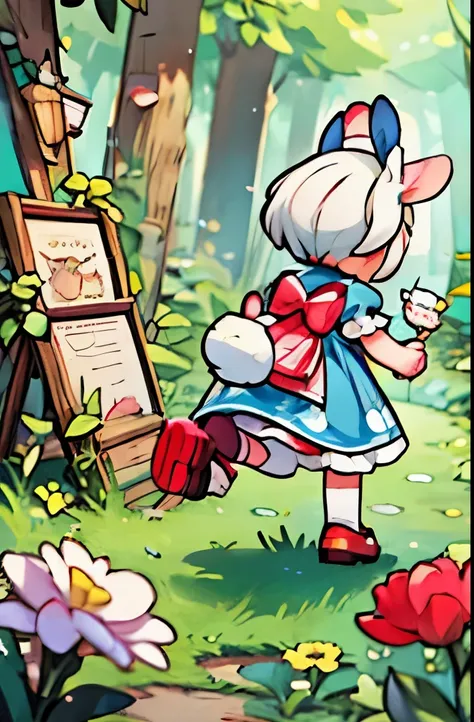 ALICES ADVENTURES IN WONDERLAND, CHAPTER I. Down the Rabbit-Hole　Alice chasing a rabbit