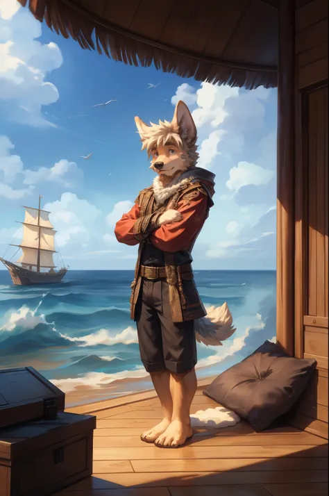 (((Barefoot furry character, full body, cinematic setting, male))) 

Masquerading as a man with a reason.
My charade is the event of the season
and if I claim to be a wise man, well
it surely means that I dont know.

On a stormy sea of moving emotion
tosse...