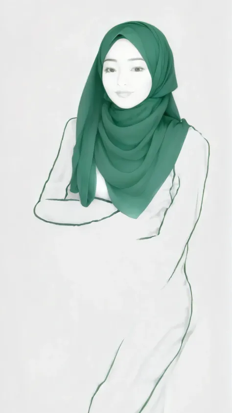 Drawing Perfect ukhti hijabers, beautiful women full body, hijabers, smooth wearing clothes Sharia