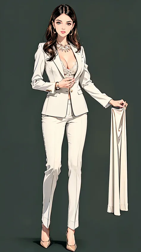 ((best quality,4k,highres,masterpiece:1.2)),((character concept art)), Isabella, a 28-year-old former beauty queen known for her philanthropy, epitomizes the charismatic and intelligent wife of a media mogul. Her long, lustrous dark hair styled in sophisti...