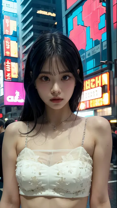 ((Best quality)), ((masterpiece)), (highly detailed:1.3), 3D, beautiful (cyberpunk:1.3) woman with long black hair, sexy white dress clothes looking at camera, dinamic pose, dinamic style, detail, ultra detailed, ultra masterpiece, 8K, ultra HD,