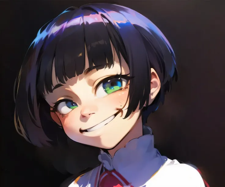 Masterpiece, detailed, 1girl, TROLL FACE, smile