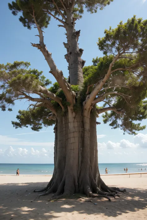  huge tree near seasides 
