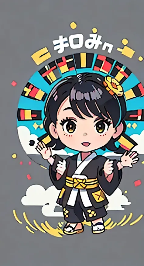 boy,（（（black hair、Japan black kimono）））、（（（No pattern、Plain kimono）））、Wearing sandals、（（（white background）））、raise your hands、Hooray pose,boy,（（（black hair、Japan black kimono）））、（（（No pattern、Plain kimono）））、Wearing sandals、（（（white background）））、raise you...