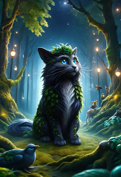 ((anthropomorphic animals:1.5)), ((Create images of anthropomorphic animals, animals with unique human characteristics. Experiment with animal species and artistic styles to bring unique and endearing characters to life.:1.4)). ((Imaginative scene)),((perf...