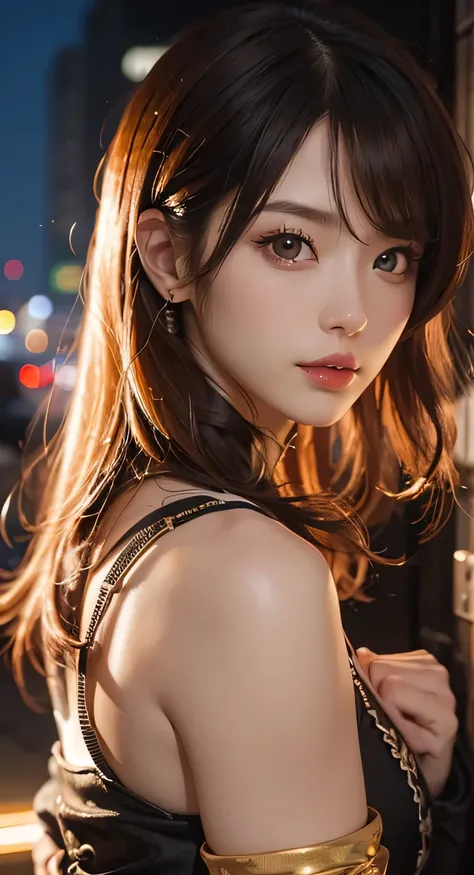 Masterpiece, 1 beautiful girl, Detailed eyes, Puffy eyes, Best quality, hyper HD, (reality: 1.4), Cinematic lighting, Japan, Asian beauty, Korean, Super beautiful, Beautiful skin, Slender, body facing front, (Ultra-realistic), (high resolution), (8K), (Ver...