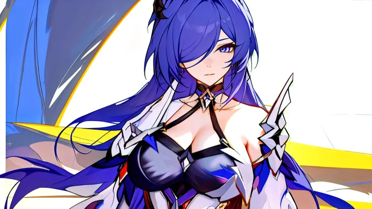 HSR, Honkai Starrail, Acheron ,longhair,  large_breasts, standing, solo, masterpiece, best quality, detailed face, detailed eyes, highres,