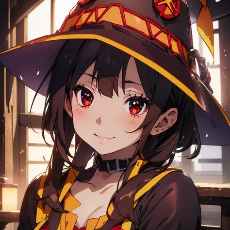 megumin,sexy detailed face,cute detailed face,extremely detailed eyes and face,long eyelashes,best quality,hdr,ultra-detailed,pr...