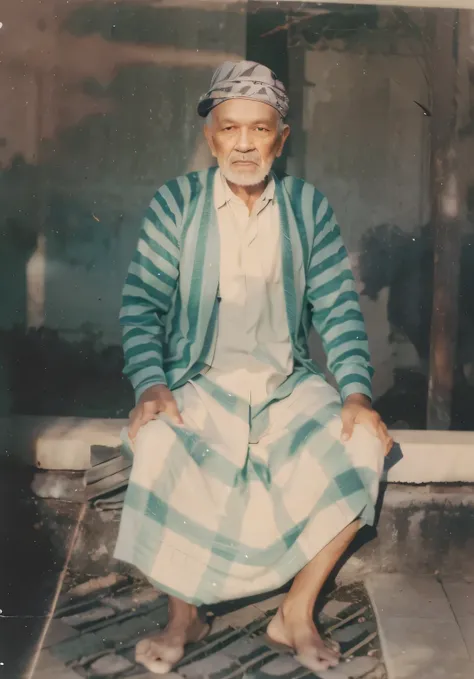 Grandfather muslim from indonesian