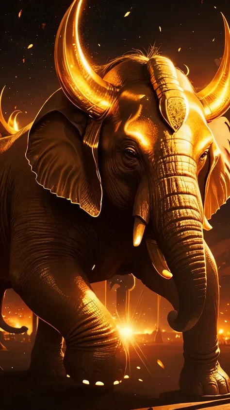 Imagine a magical kingdom with 100 giant golden elephant suns ruled by a demon called sambara