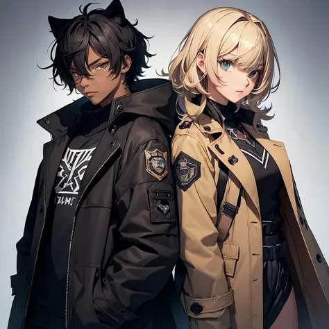 Make me a coat similar to the high school ones that has a hybrid logo that is caiman and black panther