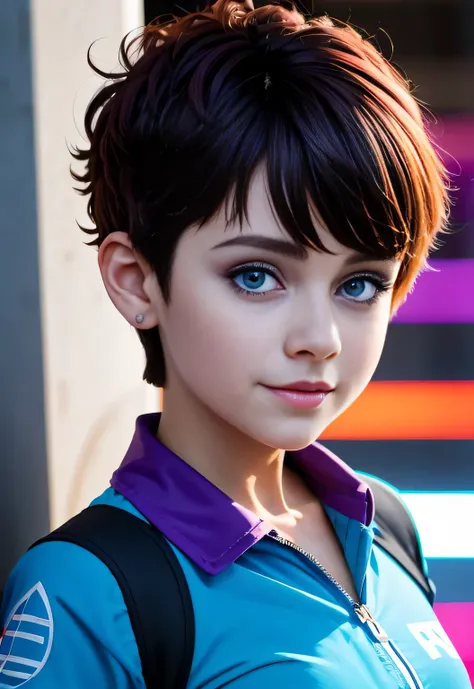 Altas Resoluciones, Sombras, absurdos, mejor_calidad, ultra_Detallado, 8K, sumamente_Claro, Director of photography, hermoso, sharp focus, HDR,
A cute pop singer with short light brown hair.. , Pixie cut and symmetrical blue eyes.. , con pecas en mejillas ...