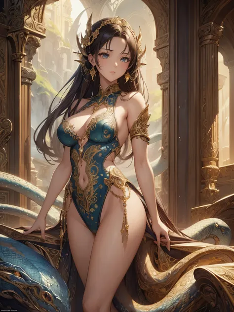 ((highest quality)),(ultra high resolution),(Super detailed),(detailed description),((best CG)),(best work of art),super precision art,amazing drawing art,(Fantasy art with intricate detail:1.5), 