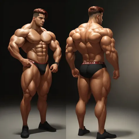 ((masterpiece)),(((best quality))),((character design sheet,same character,front,side,back)), ((Extremely realistic shadows, Masterpiece, extremely detailed, photorealistic)) A teenager at the bodybuilding competition, on stage. 18 years old (Mexican ethni...