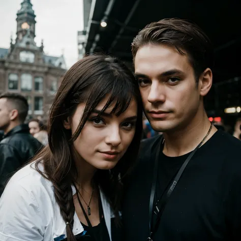 Couple at Amsterdam techno festival 